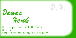 denes henk business card